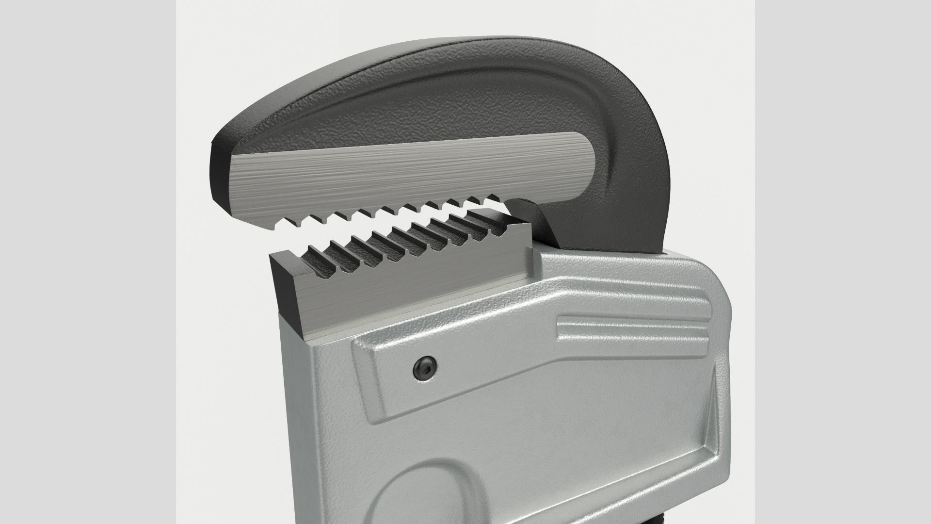 Pipe Wrench Tool Low High Poly 3D model_4