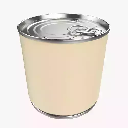 Canned Food Pop Top Low High Poly model