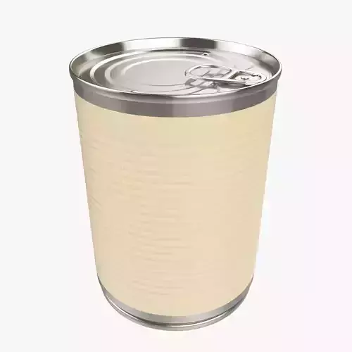 US no 2 Canned Food Pop Top Low High Poly 3D model