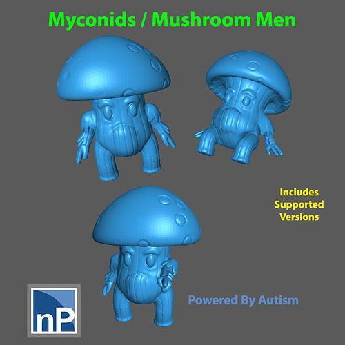 Myconids - Mushroom Men Free 3D print model