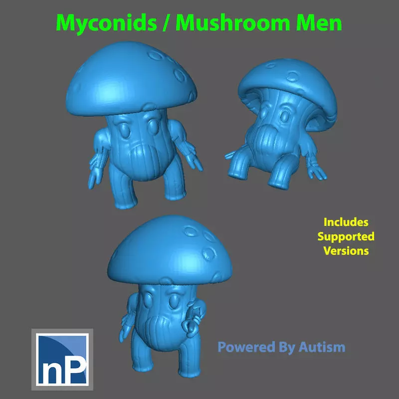 Myconids - Mushroom Men Free 3D print model