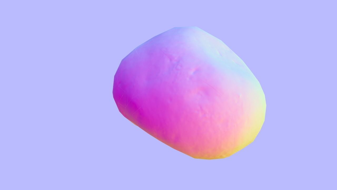 Big Potato Low-poly 3D model_11