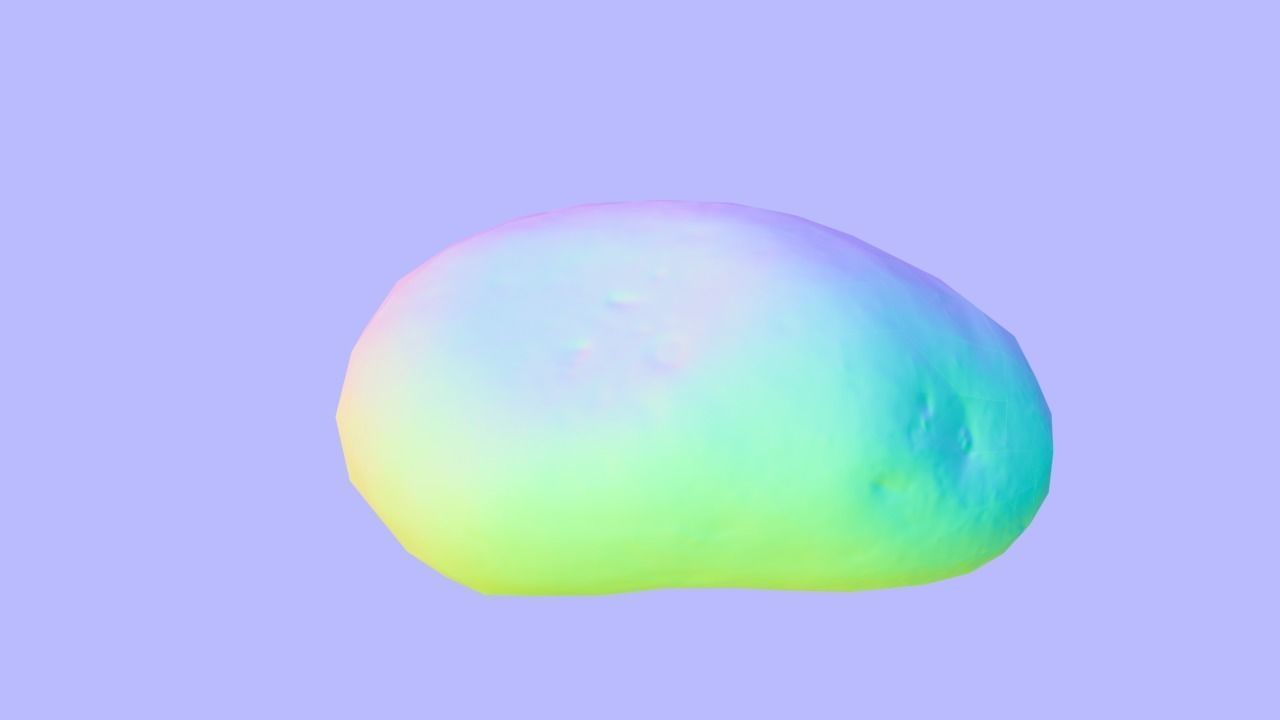 Big Potato Low-poly 3D model_6