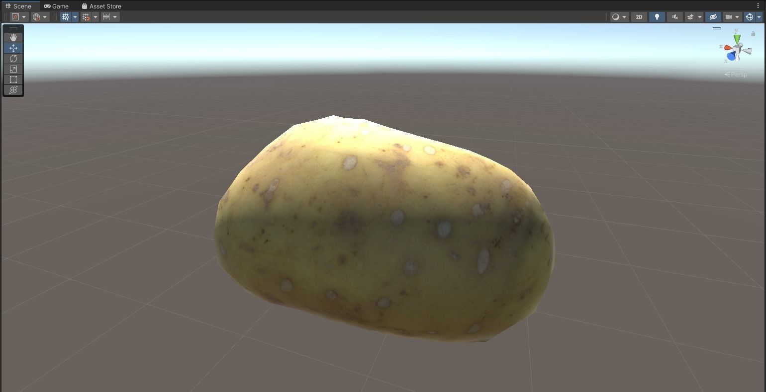 Big Potato Low-poly 3D model_4