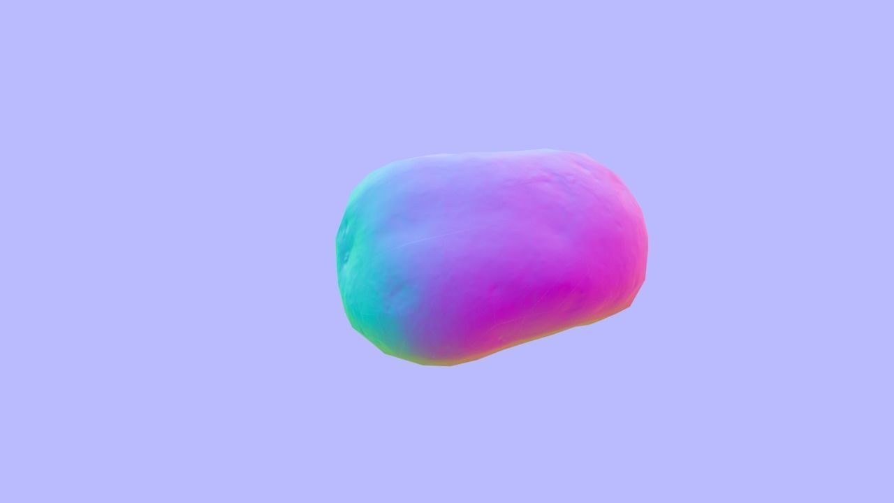 Big Potato Low-poly 3D model_9