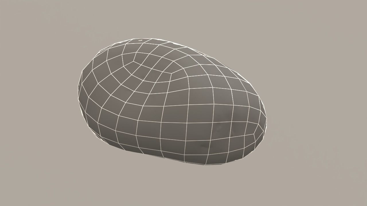 Big Potato Low-poly 3D model_13