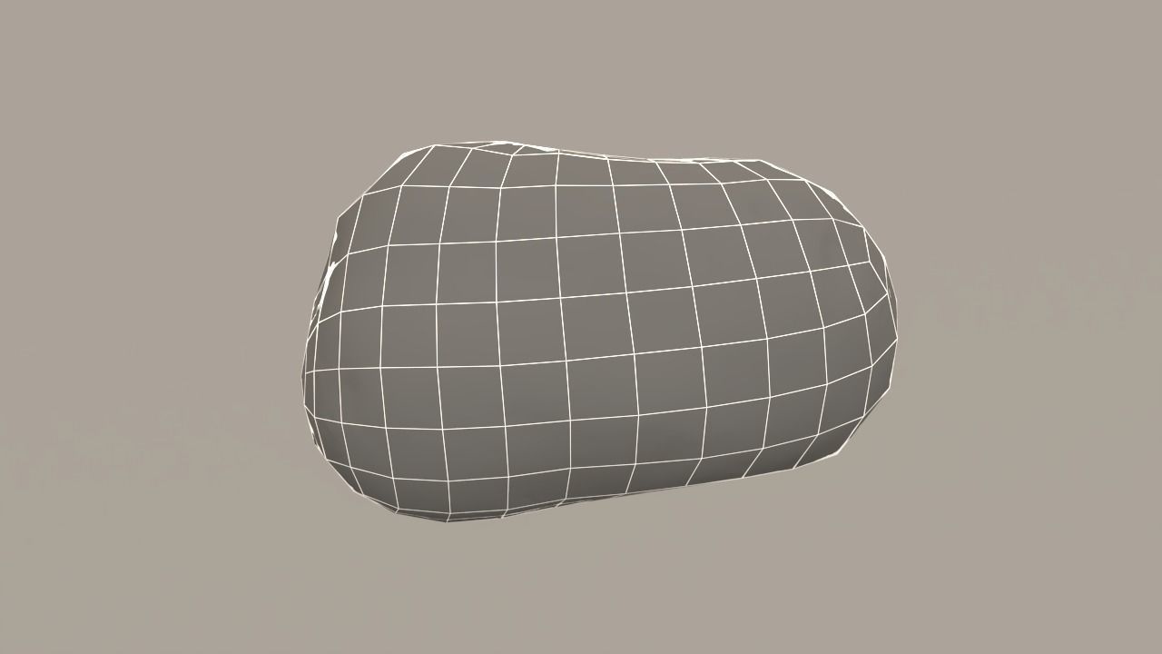 Big Potato Low-poly 3D model_12