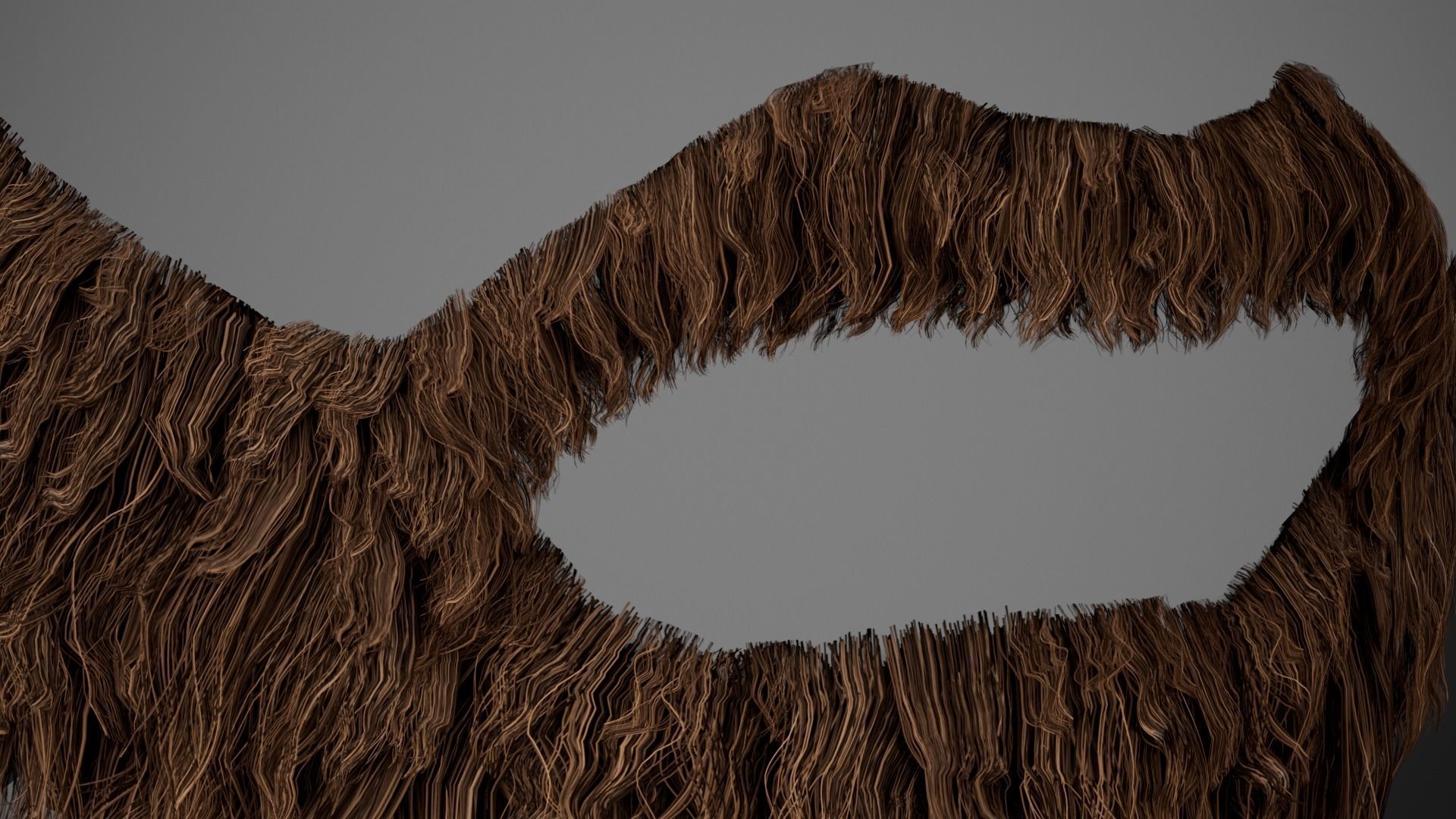 Facial Hair Cards Style 1 - Full Beard 1 Low-poly 3D model_14