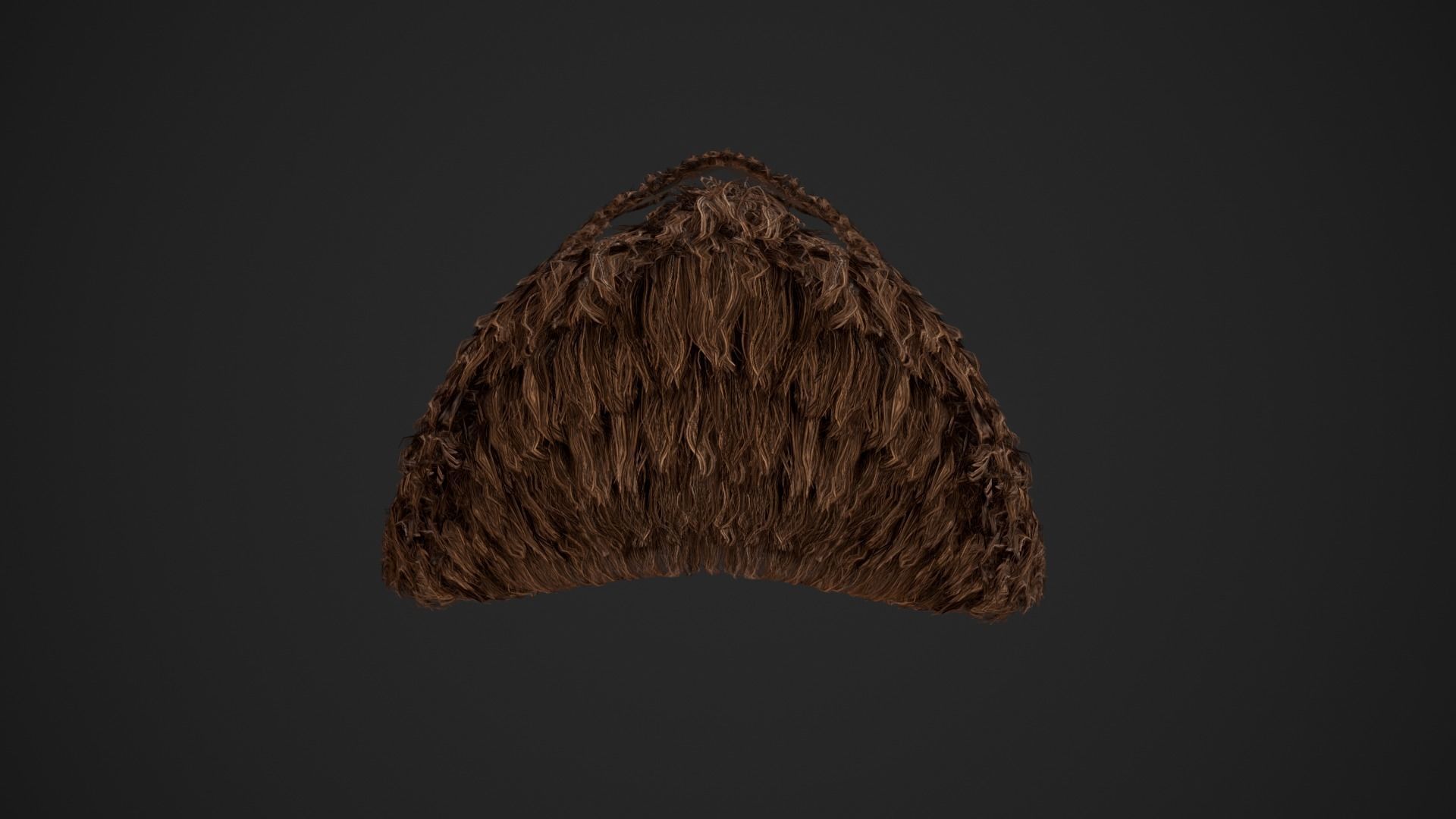 Facial Hair Cards Style 1 - Full Beard 1 Low-poly 3D model_19