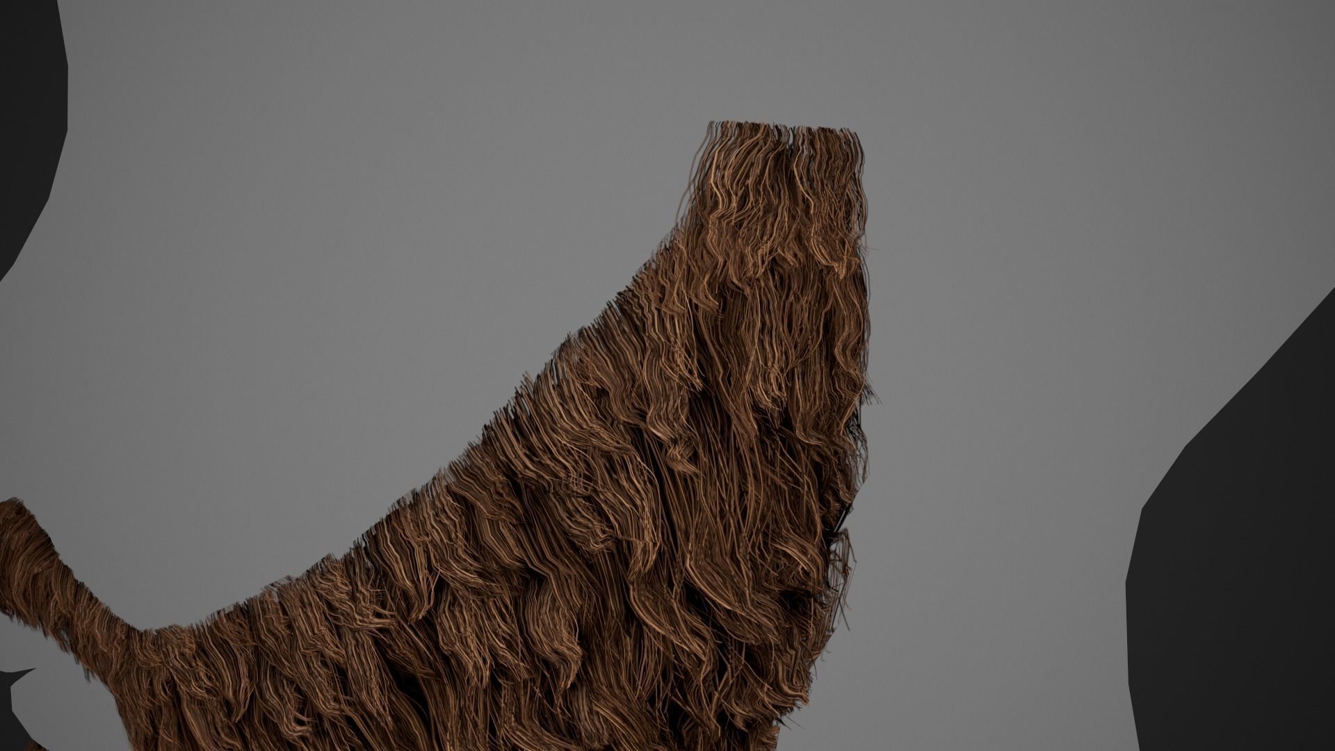 Facial Hair Cards Style 1 - Full Beard 1 Low-poly 3D model_15