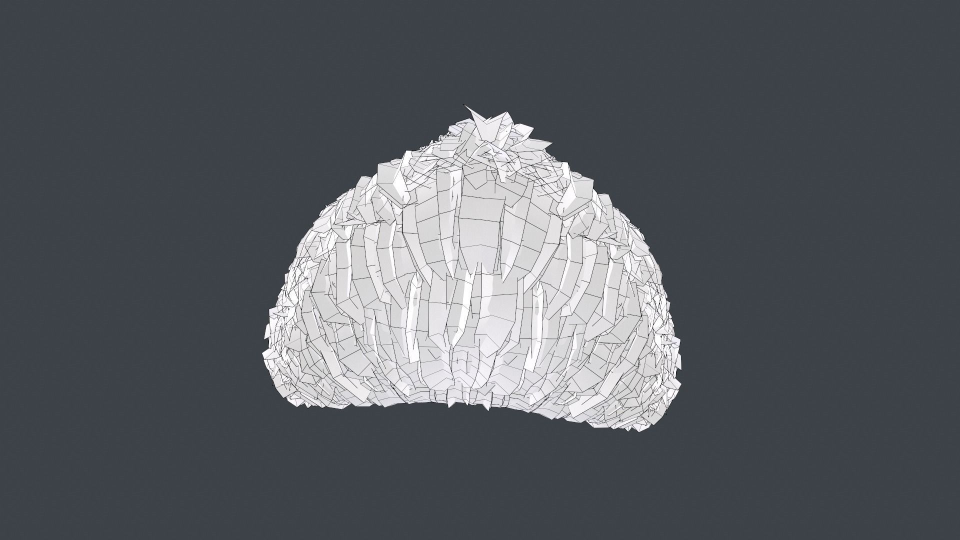 Facial Hair Cards Style 1 - Full Beard 1 Low-poly 3D model_24