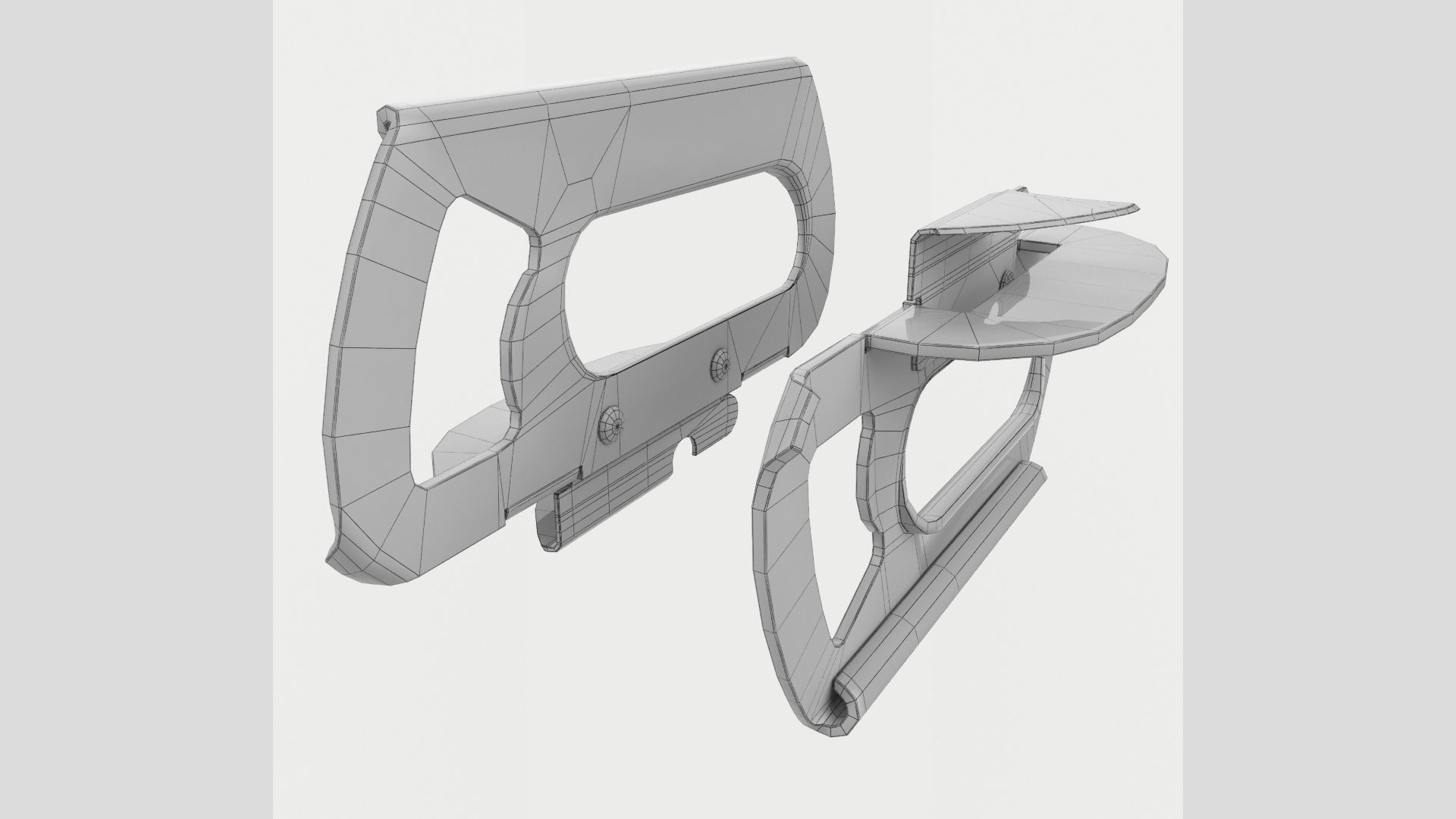 Can Opener with Cap Opener Classic Low High Poly 3D model_12