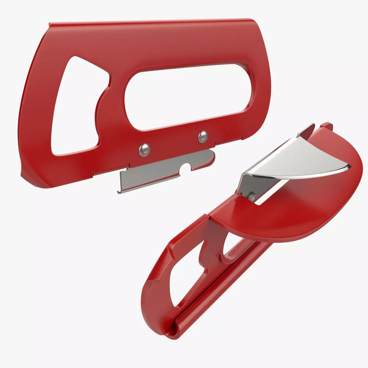 Can Opener with Cap Opener Classic Low High Poly 3D model_0