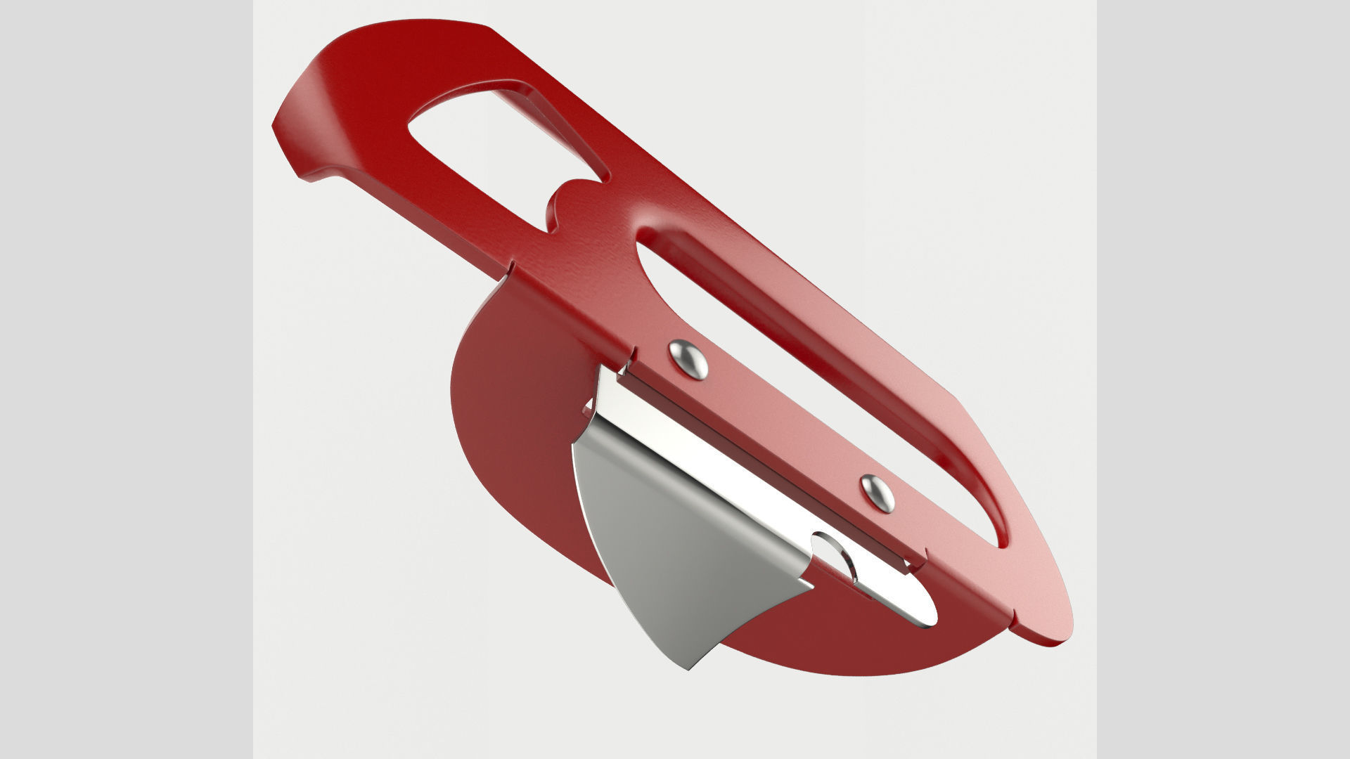 Can Opener with Cap Opener Classic Low High Poly 3D model_8