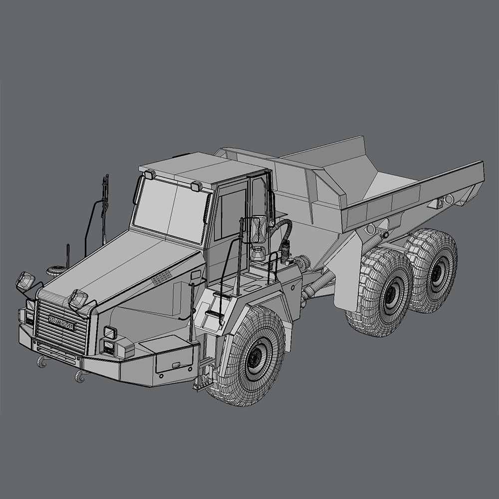 Articulated Dump Truck Komatsu HM300-2 3D model_5
