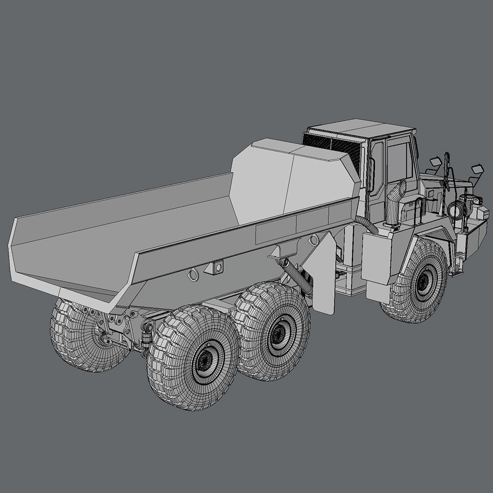 Articulated Dump Truck Komatsu HM300-2 3D model_6