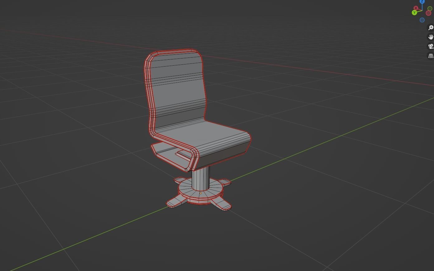 Sci Fi Chair  Low-poly 3D model_8