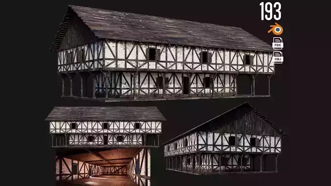 Old Medieval House Building 4K Textures GameReady 193