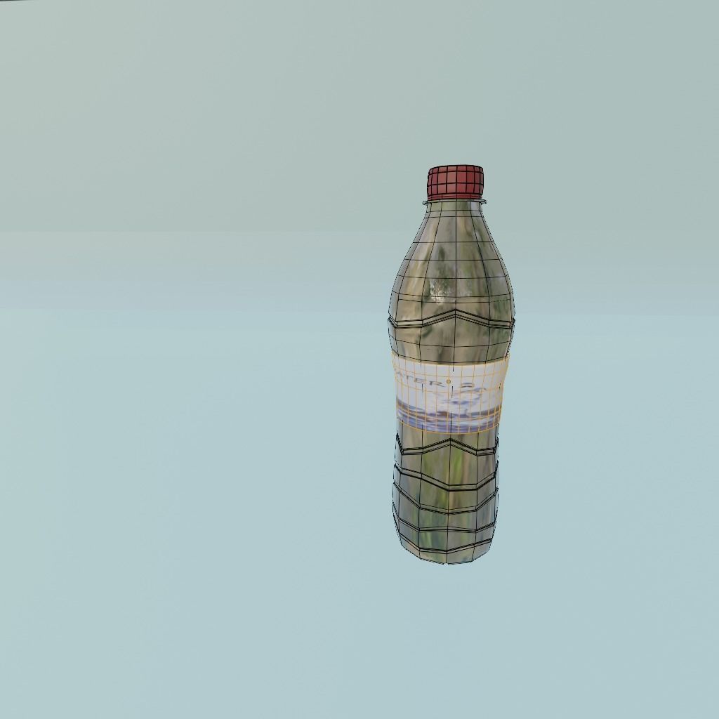 water bottel Low-poly 3D model_2