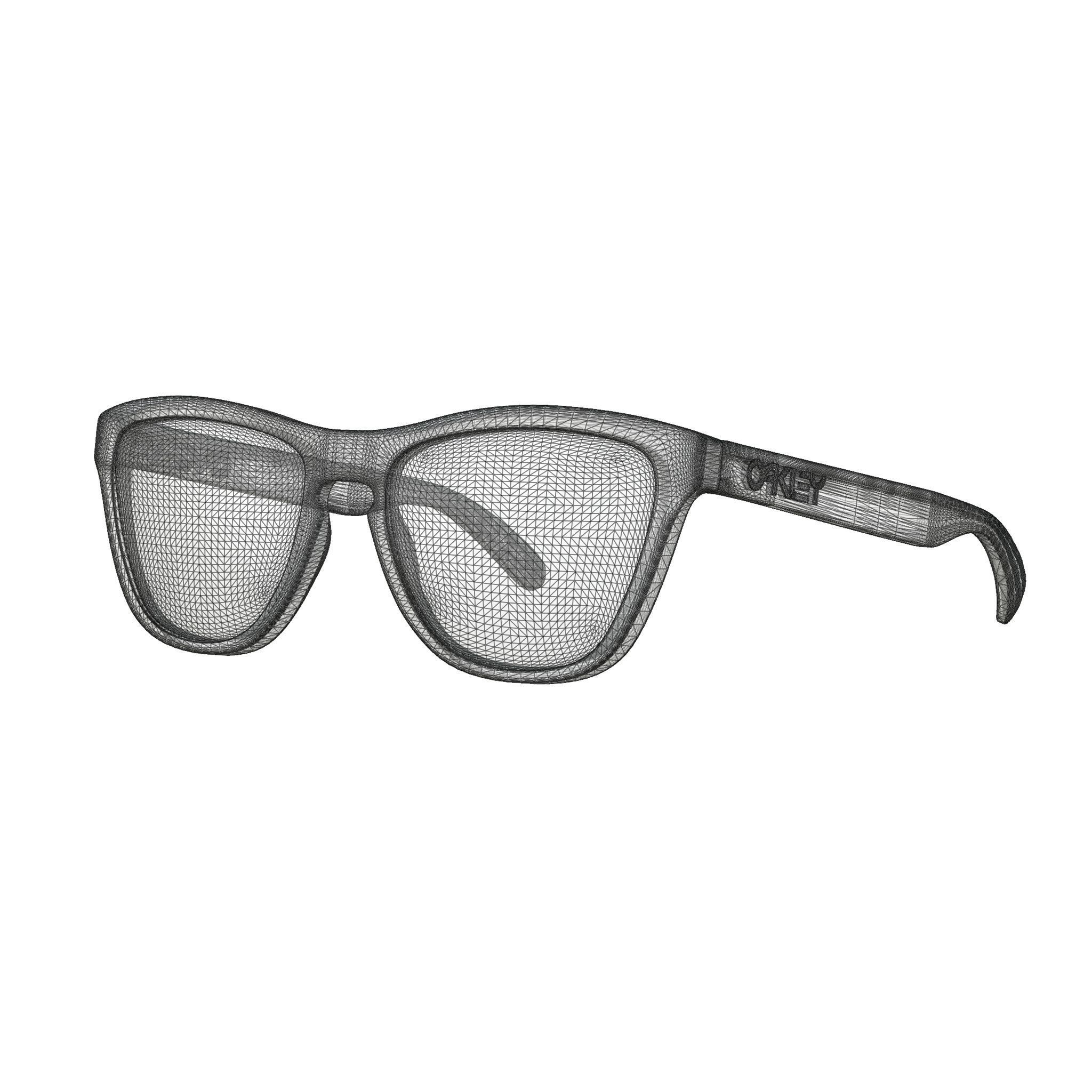 Oakley Frogskins - Prizm Ruby OO9013 Sport glasses Low-poly 3D model_5