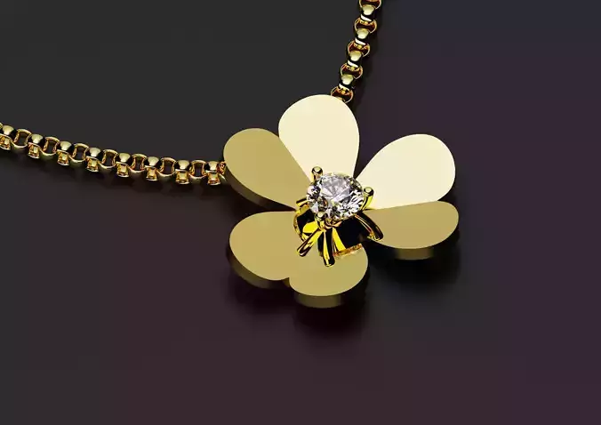 Pendant Flower Diamond