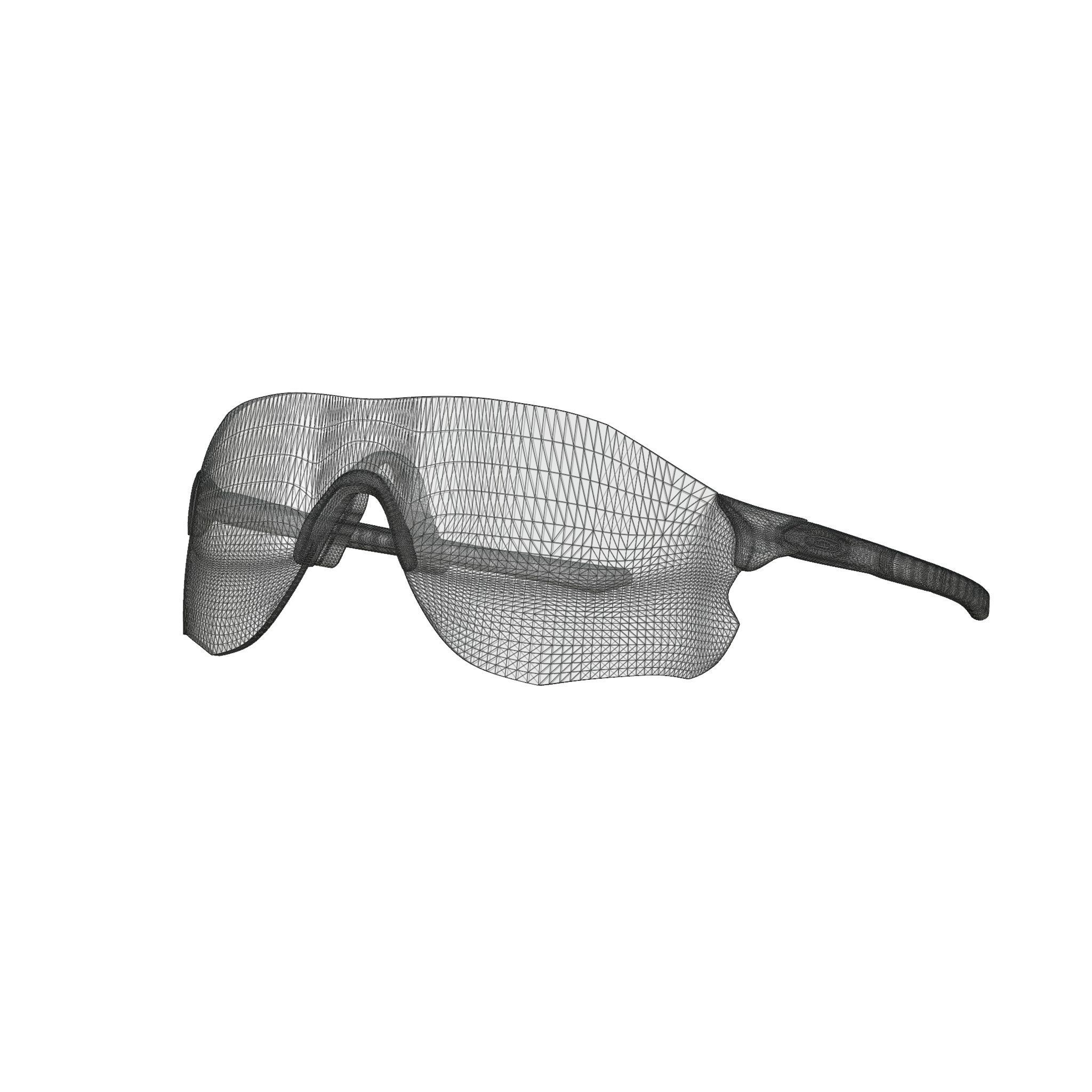 Oakley EVZero Path Clear to Black Photochromic Sport glasses Low-poly 3D model_4