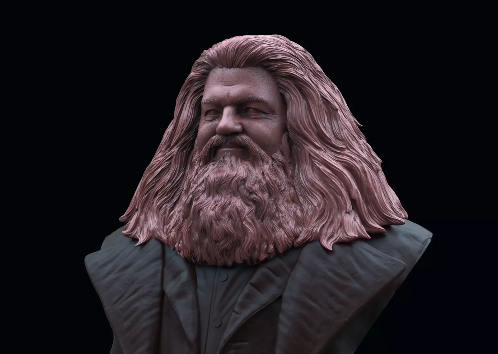 Rubeus Hagrid Bust 3D print model_0
