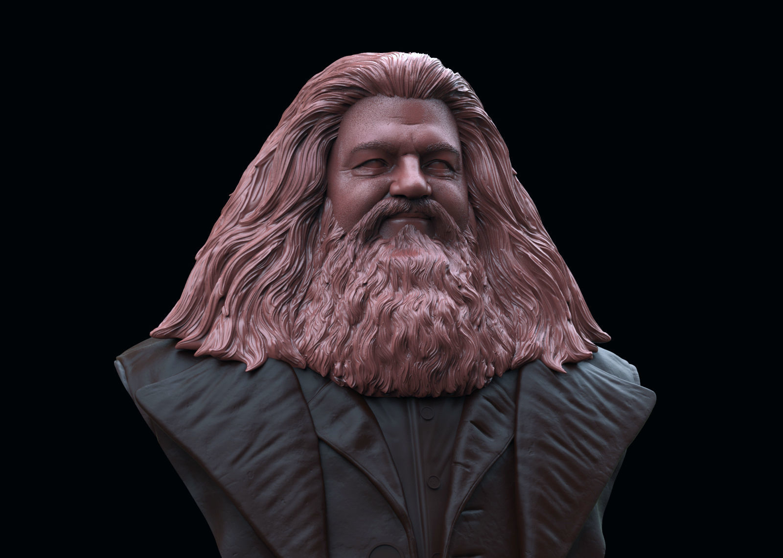 Rubeus Hagrid Bust 3D print model_1