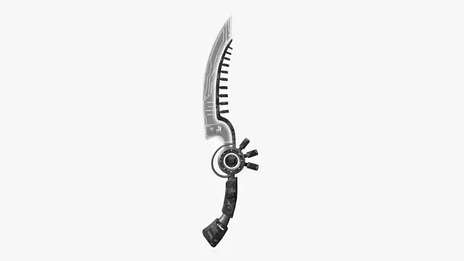 SciFi Dagger A09 Black Camo - Sci Fi Weapon Design Low-poly 3D model
