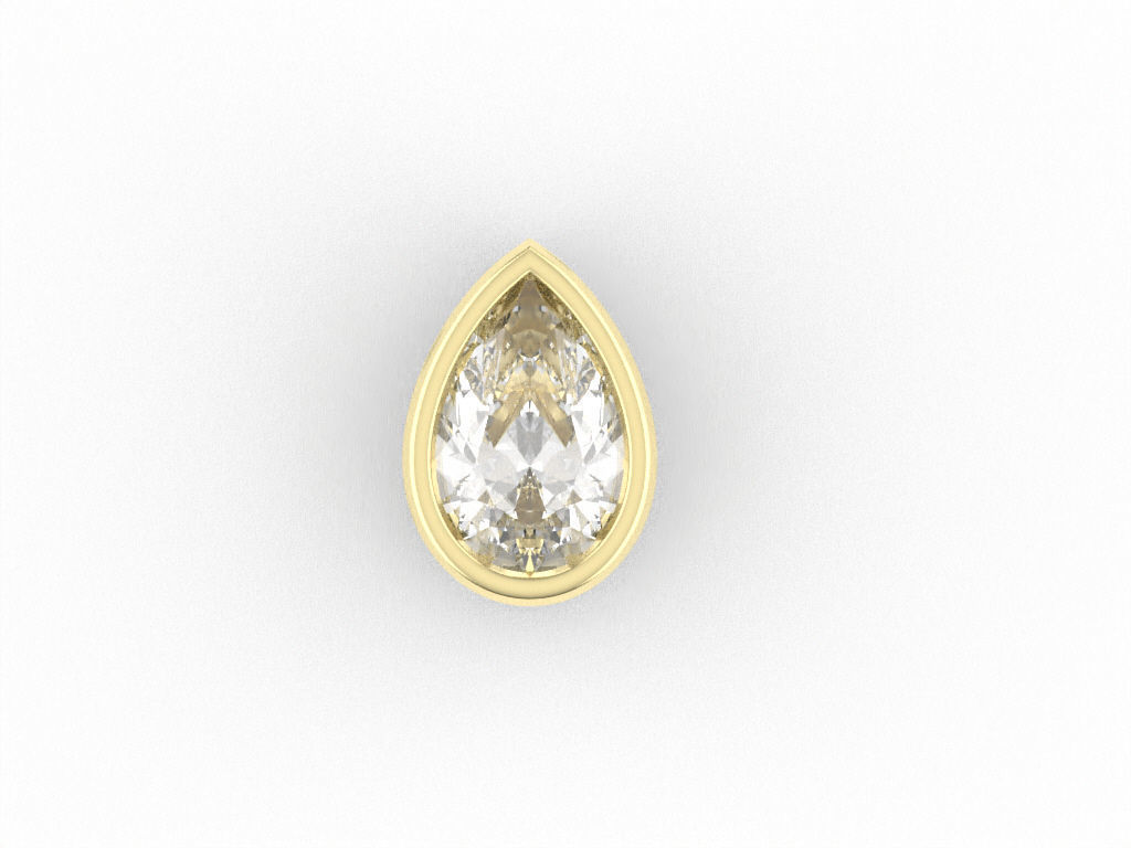 Ready-made Pear Cut Stone Setting Goldsmith Semi-finished 3D print model_1