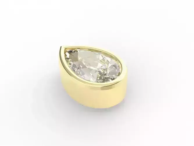 Ready-made Pear Cut Stone Setting Goldsmith Semi-finished 3D print model