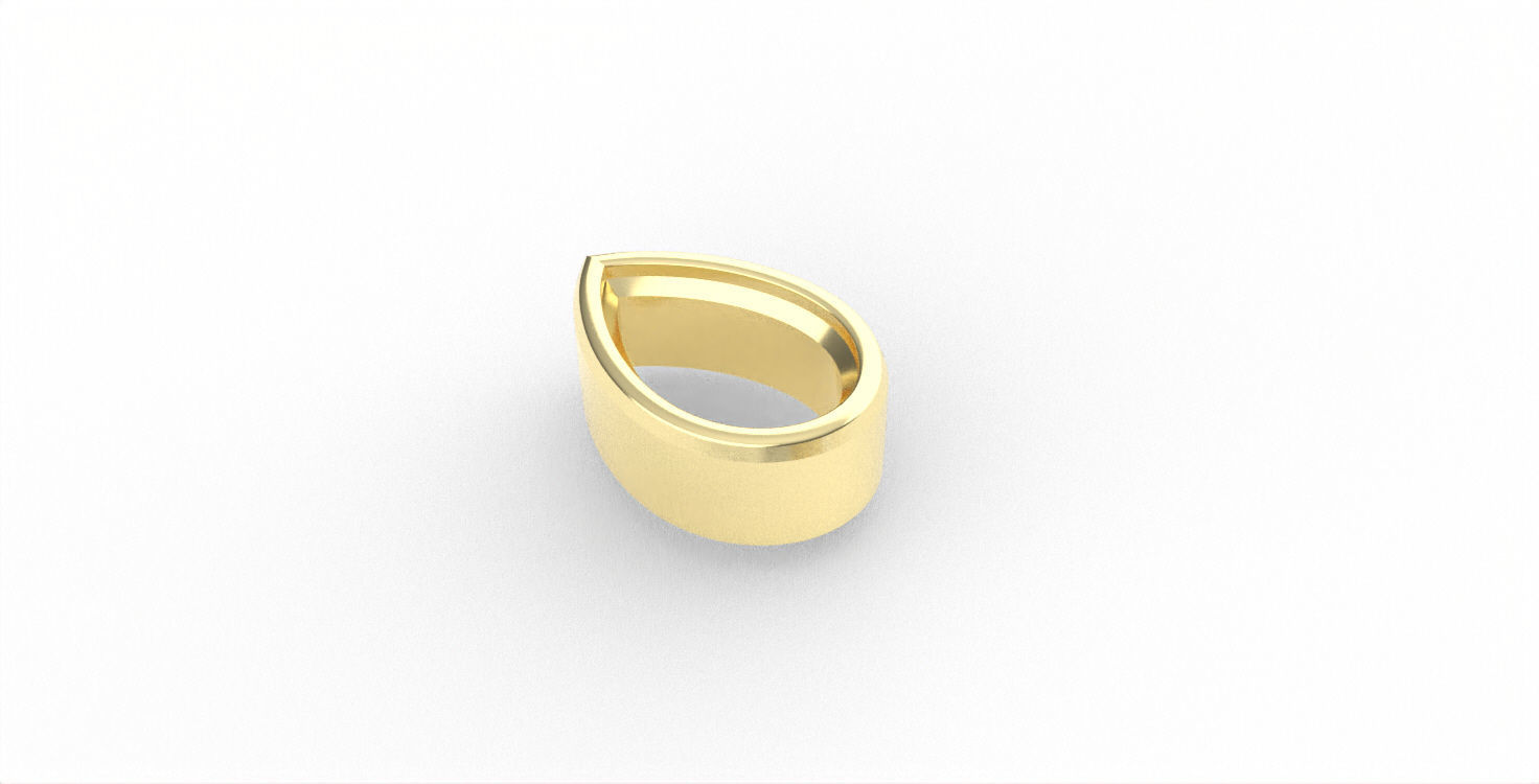 Ready-made Pear Cut Stone Setting Goldsmith Semi-finished 3D print model_2