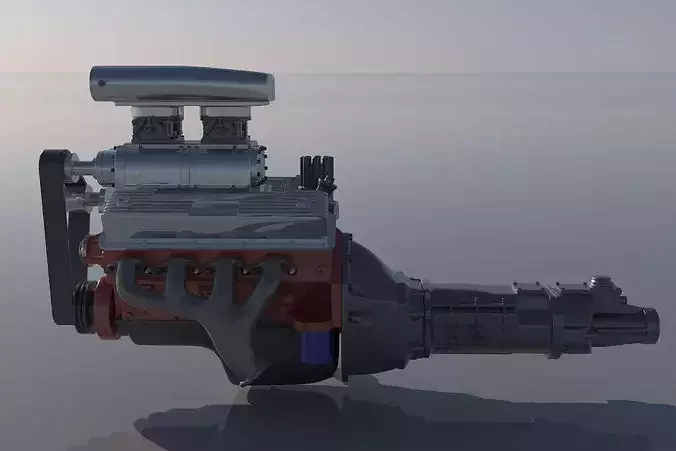 Chevrolet Big Block 454 Supercharger 3D print model 2