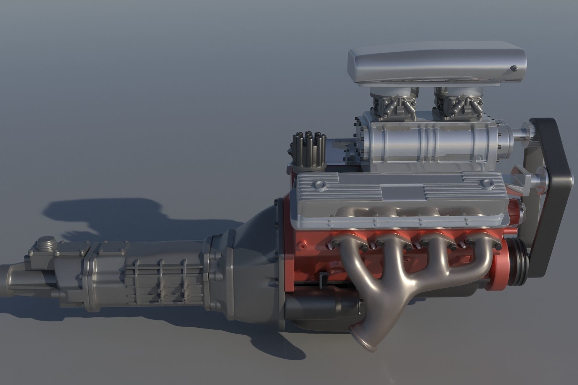 Chevrolet Big Block 454 Supercharger 3D print model_4