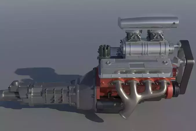 Chevrolet Big Block 454 Supercharger 3D print model 5