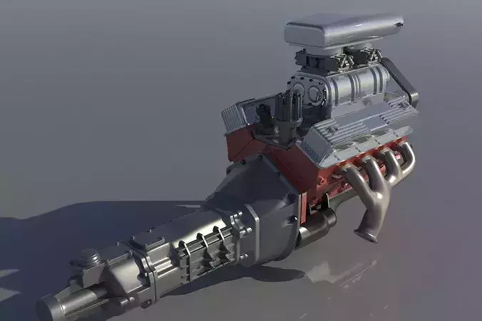 Chevrolet Big Block 454 Supercharger 3D print model 4