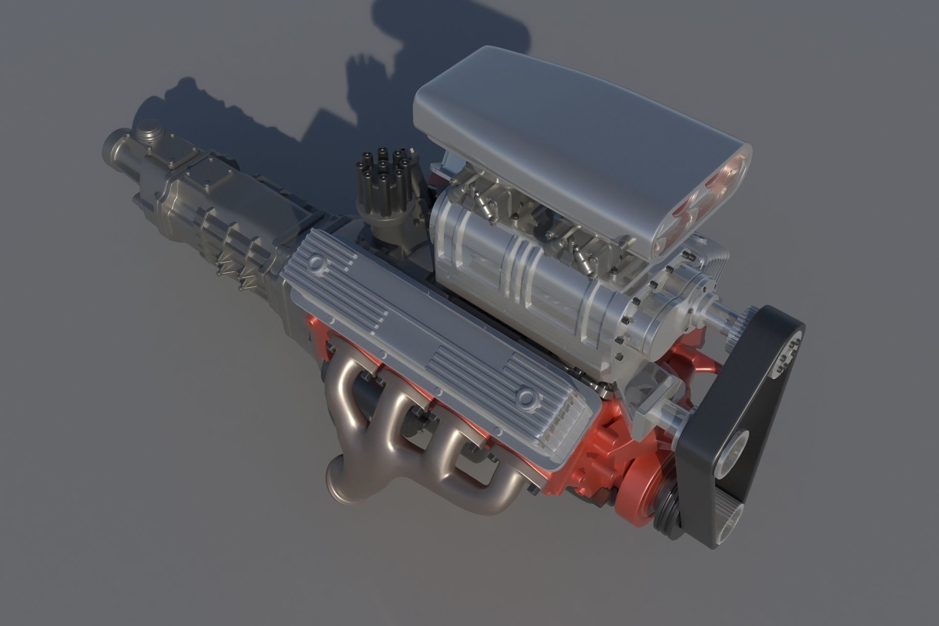 Chevrolet Big Block 454 Supercharger 3D print model_6