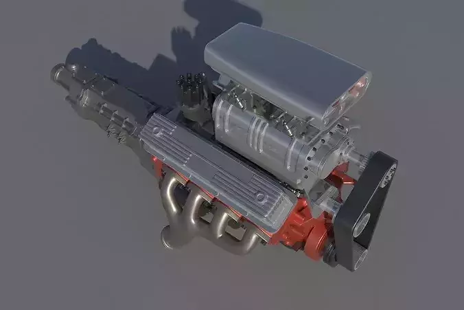 Chevrolet Big Block 454 Supercharger 3D print model 7