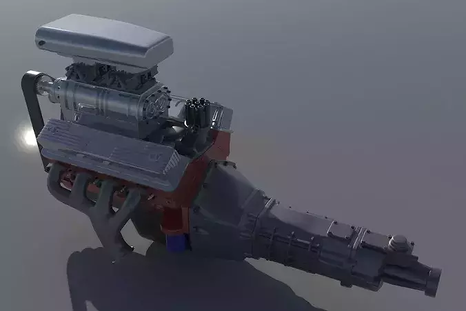 Chevrolet Big Block 454 Supercharger 3D print model 3