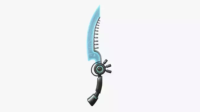 SciFi Dagger A10 Black Metal - Sci Fi Weapon Design Low-poly 3D model