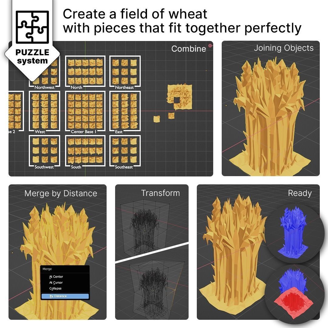 Wheat  Field 3D print model_1