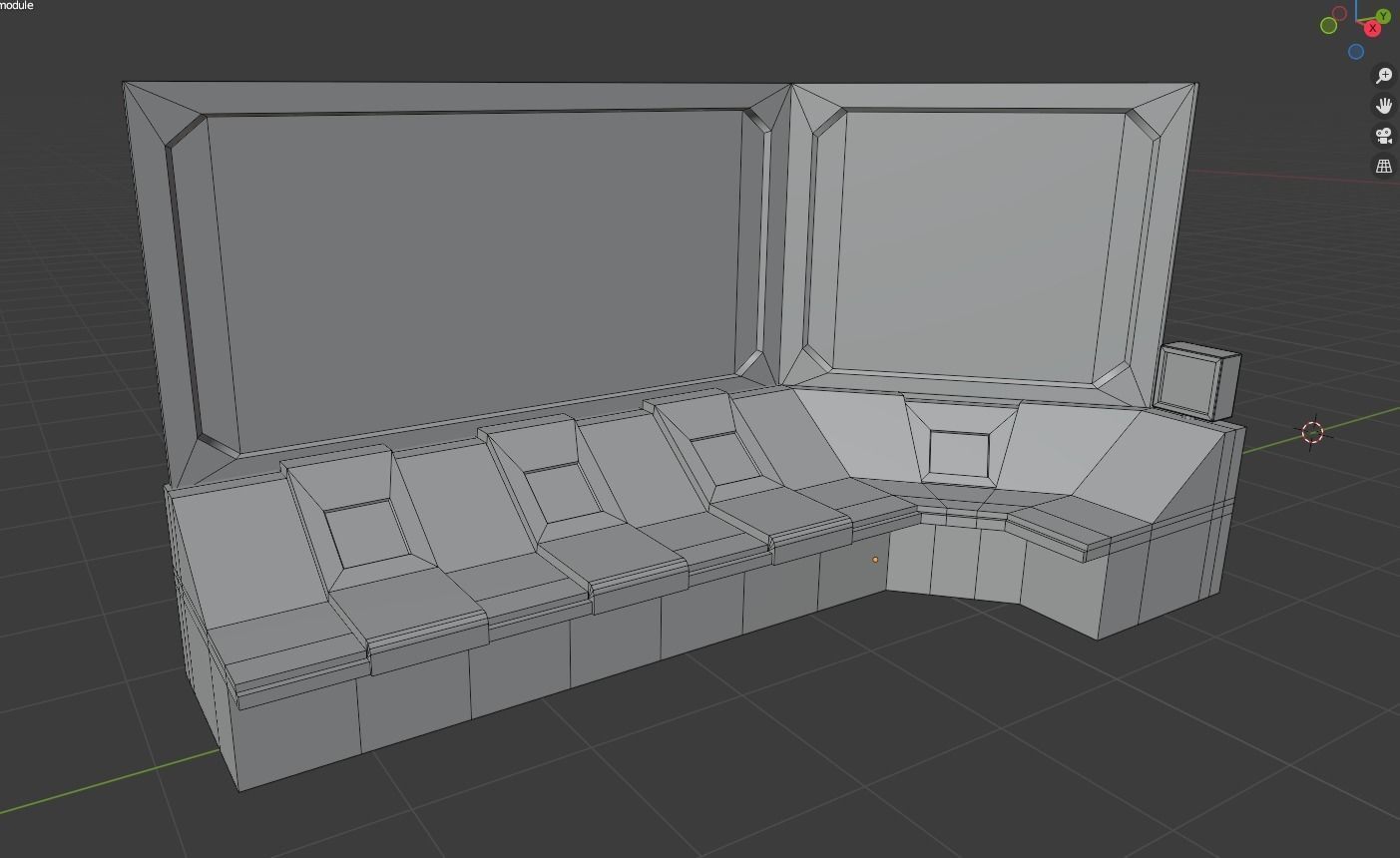 Sci Fi Control Panel Low-poly 3D model_6