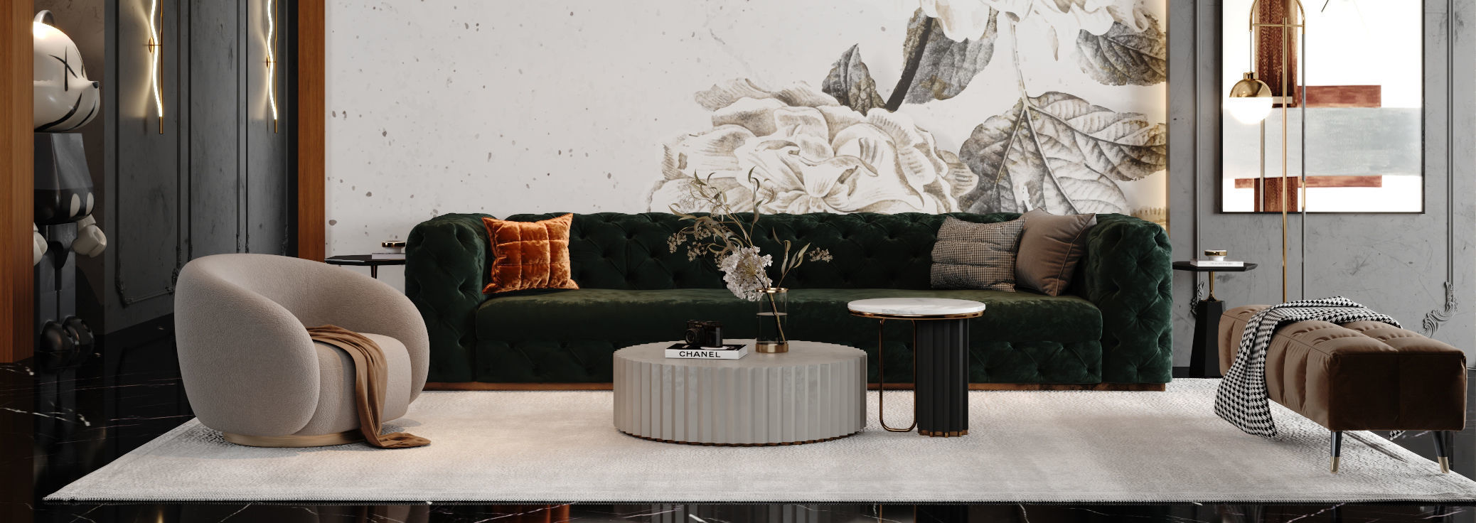 Modern Luxury living room 3D model 3D model_6