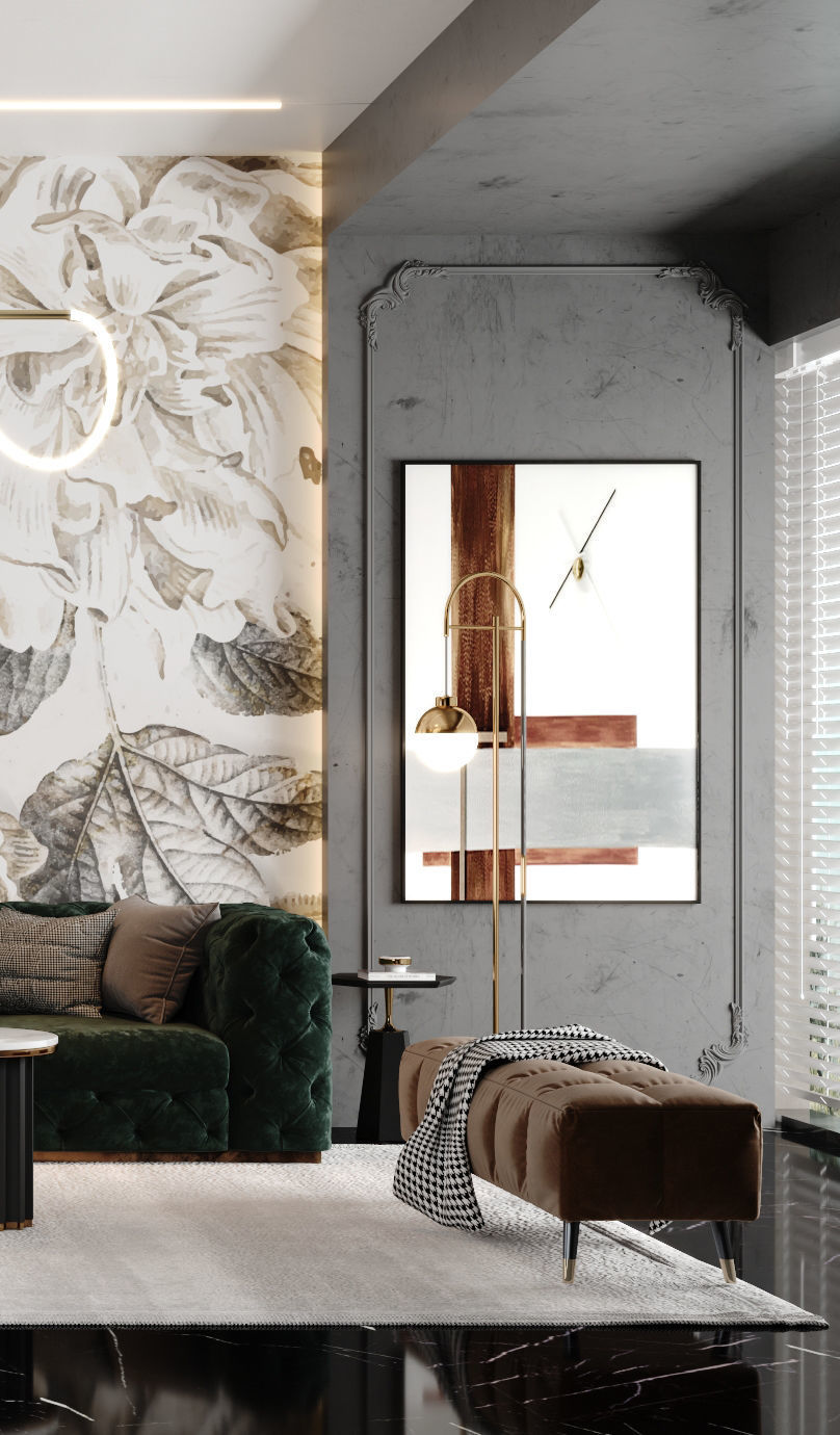 Modern Luxury living room 3D model 3D model_4