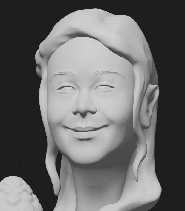 daenerys model statue of woman with dragon 3D print model_3