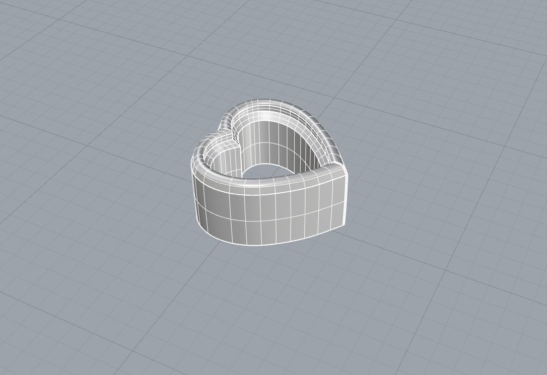 Ready-made Heart Cut Stone Setting Goldsmith Semi-finished 3D print model_2