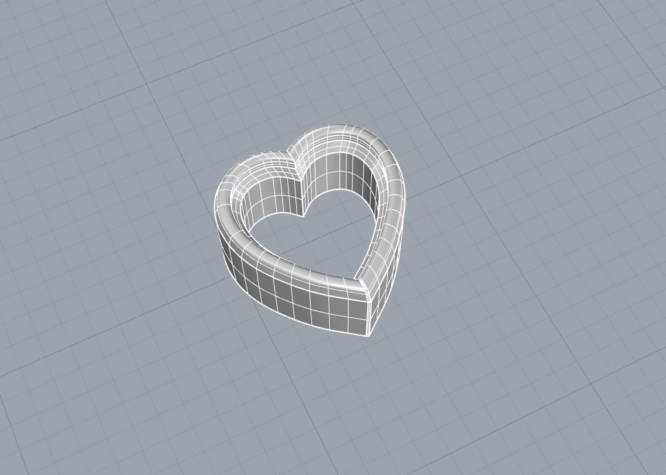 Ready-made Heart Cut Stone Setting Goldsmith Semi-finished 3D print model_3