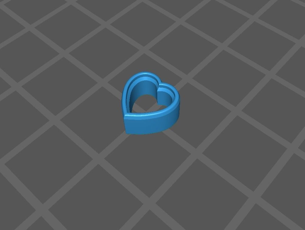 Ready-made Heart Cut Stone Setting Goldsmith Semi-finished 3D print model_4