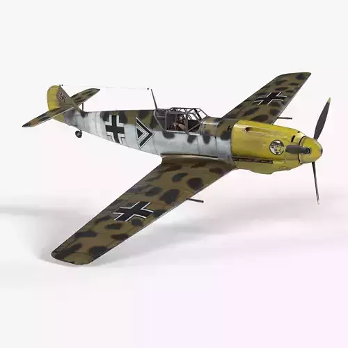 Messerschmitt BF109 German Fighter Airplane North Africa V3