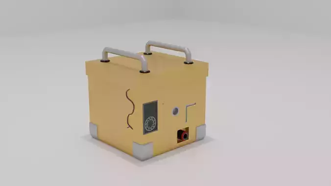 Technology box Low-poly 3D model